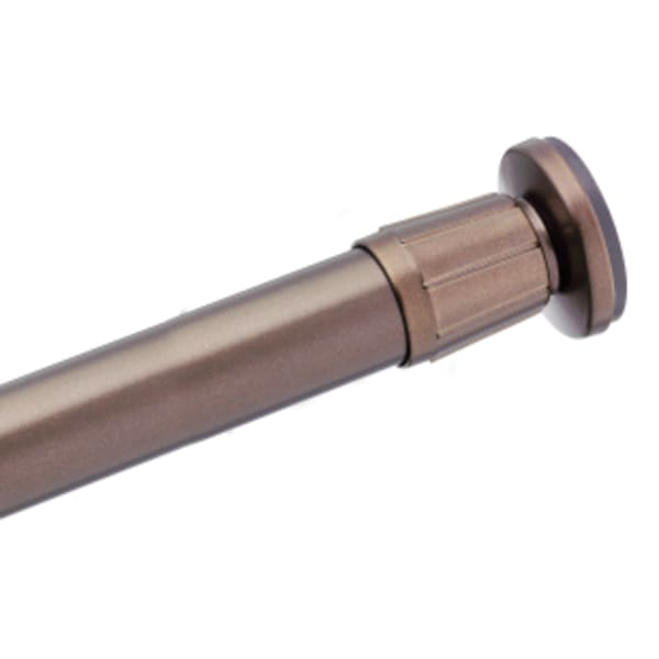 Donner 62 in. Straight Shower Rod with Adjustable Flange in Old World Bronze