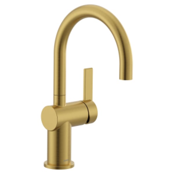 Moen Cia Single Handle Bar Faucet in Brushed Gold