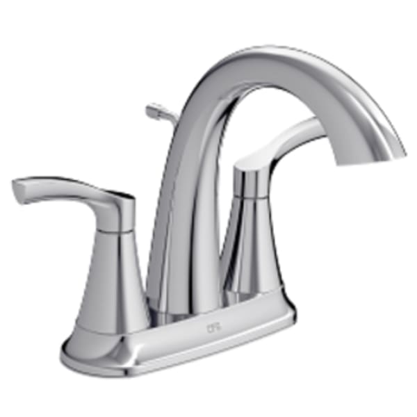 CFG Ash Chrome two-handle high arc bathroom faucet