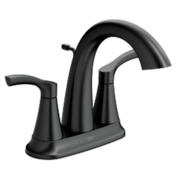 CFG Ash Matte black two-handle high arc bathroom faucet
