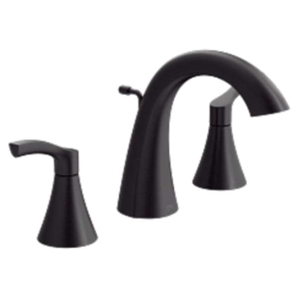 CFG Ash Matte black two-handle high arc bathroom faucet