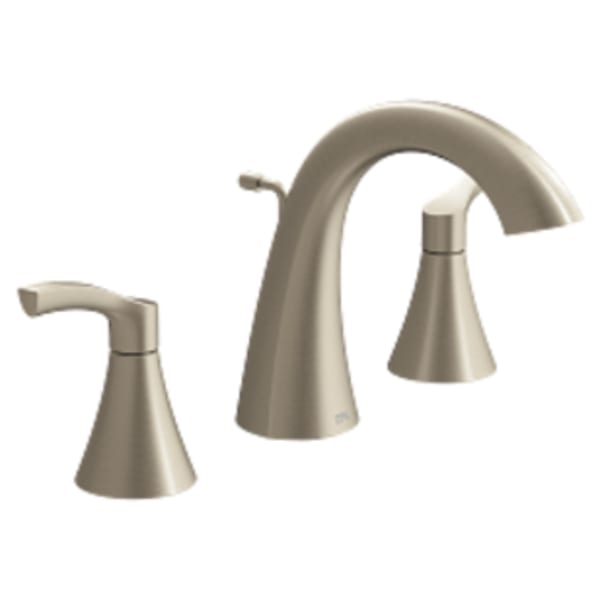 CFG Ash Brushed nickel two-handle high arc bathroom faucet