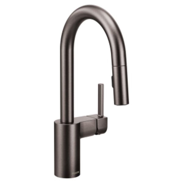 Moen Align Single Handle Bar Faucet Featuring Reflex in Black Stainless