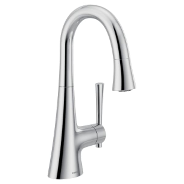 Moen Kurv Belfield Single-Handle Bar Faucet Featuring Reflex in Chrome