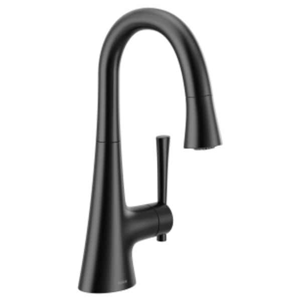 Moen Kurv Belfield Single-Handle Bar Faucet Featuring Reflex in Matte Black