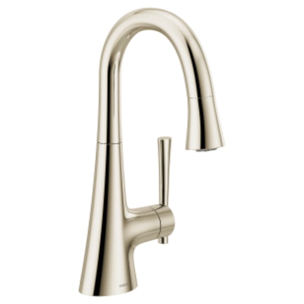 Moen Kurv Belfield Single-Handle Bar Faucet Featuring Reflex in Polished Nickel