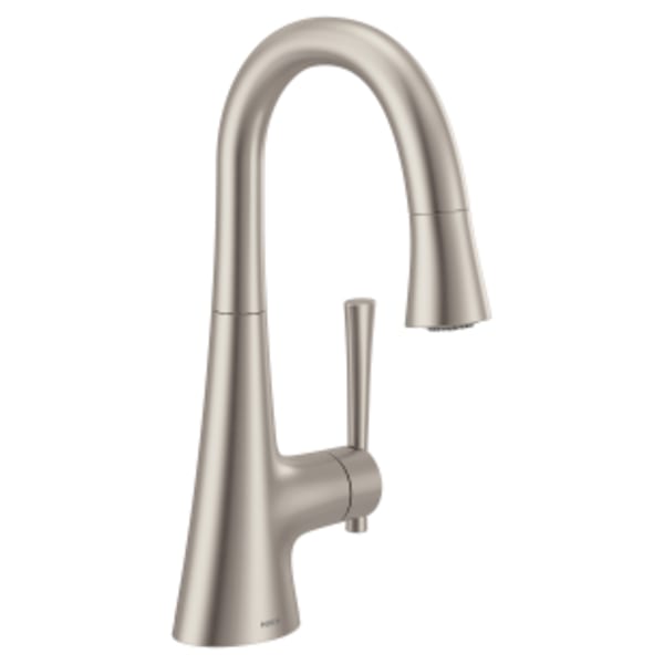 Moen Kurv Belfield Single-Handle Bar Faucet Featuring Reflex in Spot Resist Stainless