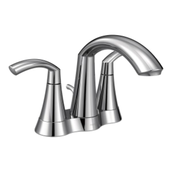 Moen Glyde 4 in. Centerset 2-Handle High-Arc Bathroom Faucet in Chrome