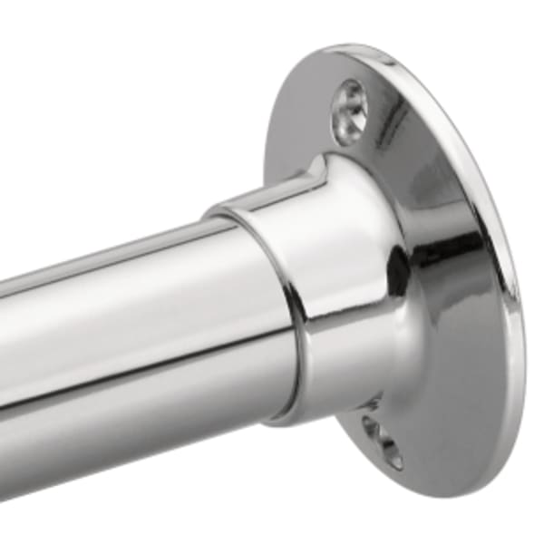 Donner 5' Shower Rod in Chrome with Flanges