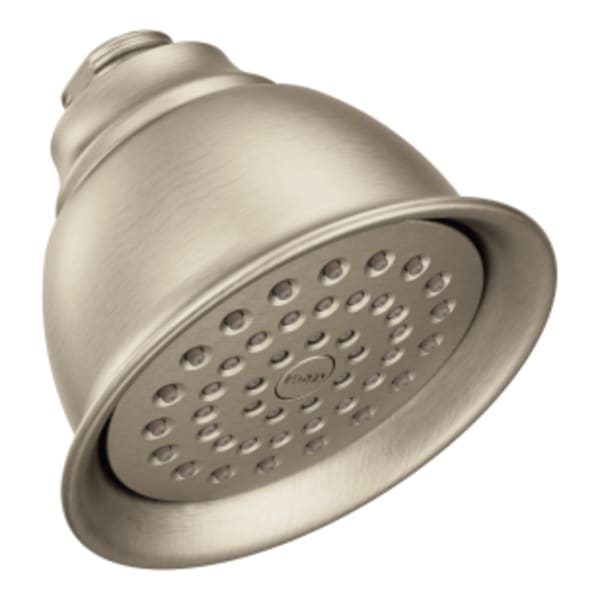 Moen Brushed nickel one-function 4-3/8" diameter spray head standard