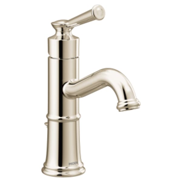 Moen Belfield Single Hole Single-Handle Bathroom Faucet in Polished Nickel