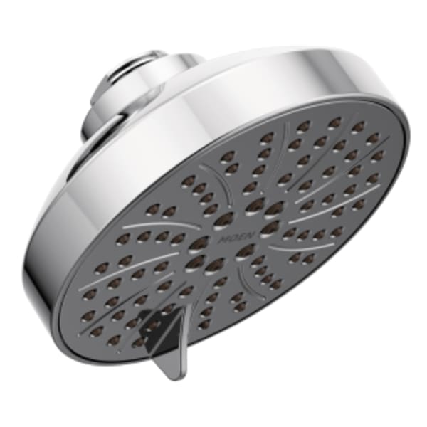 Moen Chrome six-function 4.5" diameter spray head eco-performance showerhead
