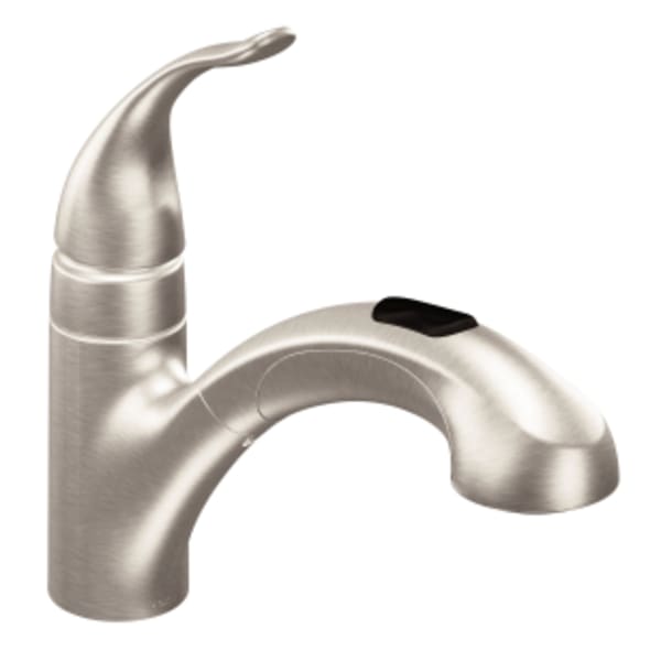 Moen Integra Single-Handle Pull-Out Sprayer Kitchen Faucet with Power Clean in Spot Resist Stainless