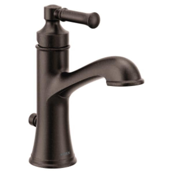 Moen Dartmoor Single Hole Single-Handle Bathroom Faucet with Drain Kit Included in Oil Rubbed Bronze