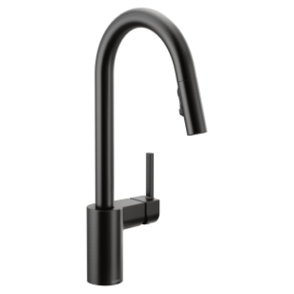 Moen Align Single-Handle Pull-Down Sprayer Kitchen Faucet with Reflex and Power Clean in Matte Black
