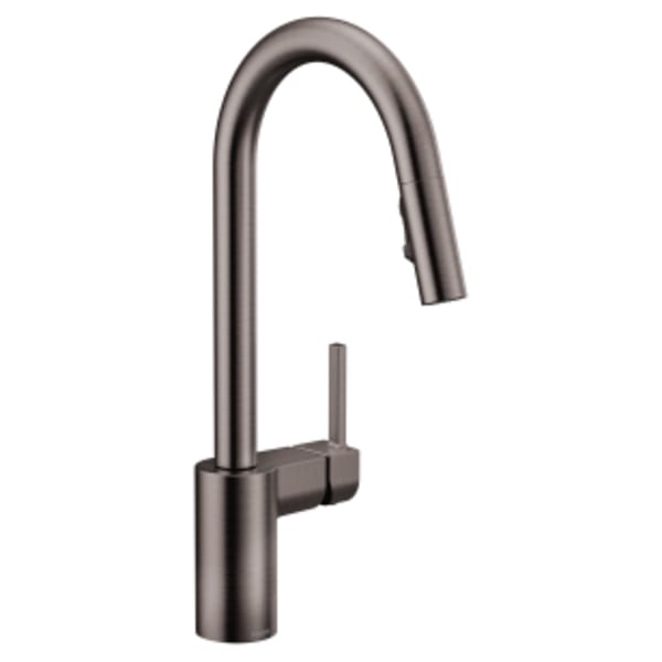 Moen Align Single-Handle Pull-Down Sprayer Kitchen Faucet with Reflex in Black Stainless
