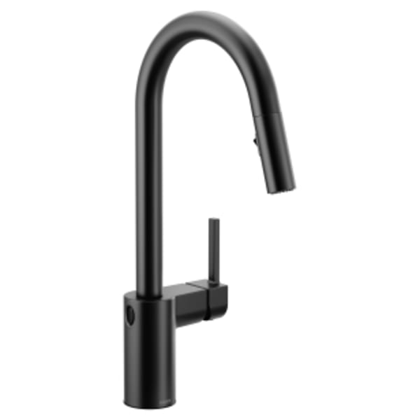 Moen Align Single-Handle Pull-Down Sprayer Kitchen Faucet with MotionSense Wave and Power Clean in Matte Black