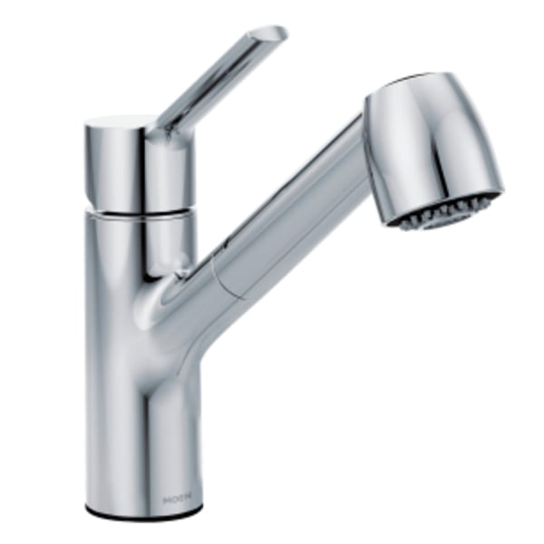Moen Method Single-Handle Pull-Out Sprayer Kitchen Faucet with Power Clean in Chrome