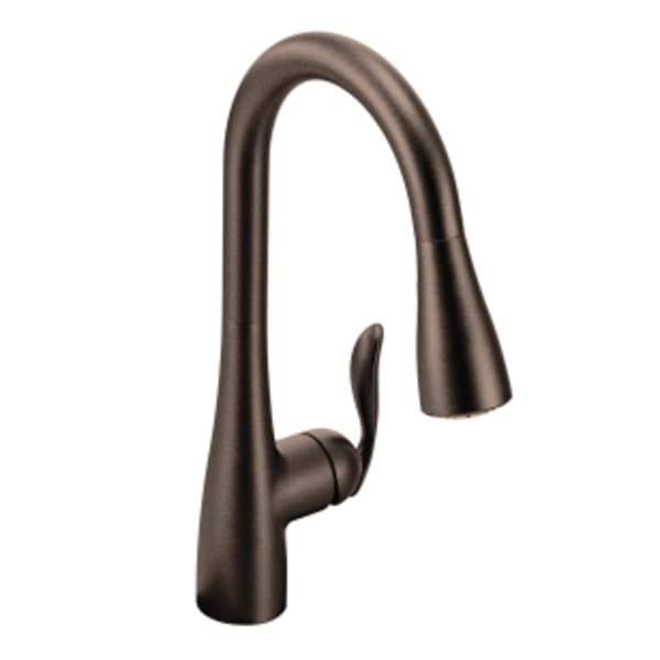 Moen Arbor Single-Handle Pull-Down Sprayer Kitchen Faucet with Power Boost in Oil Rubbed Bronze