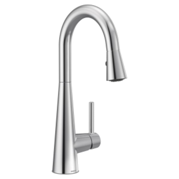 Moen Sleek Single-Handle Pull-Down Sprayer Bar Faucet Featuring Reflex and Power Clean in Chrome