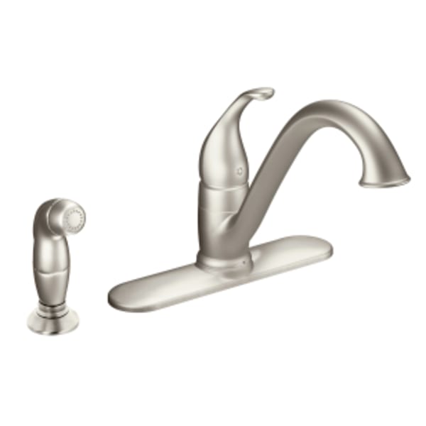 Moen Camerist Single-Handle Standard Kitchen Faucet with Side Sprayer in Spot Resist Stainless