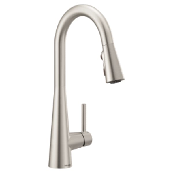 Moen Sleek Single-Handle Pull-Down Sprayer Kitchen Faucet with Reflex and Power Clean in Spot Resist Stainless