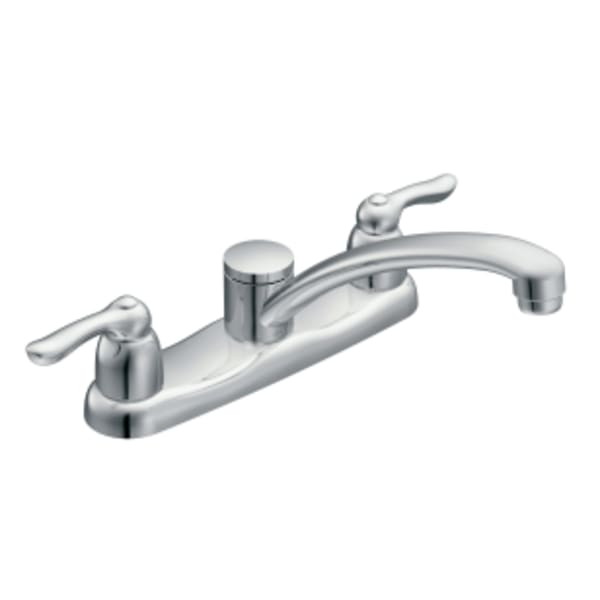 Moen Chateau 2-Handle Low-Arc Standard Kitchen Faucet in Chrome
