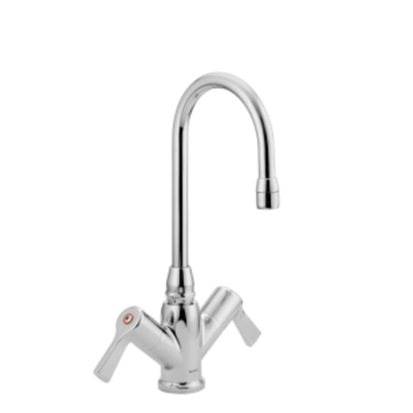 Moen M-DURA Commercial Single Hole Single-Handle Vandal-Resistant Bathroom Faucet with Lever Handles in Chrome