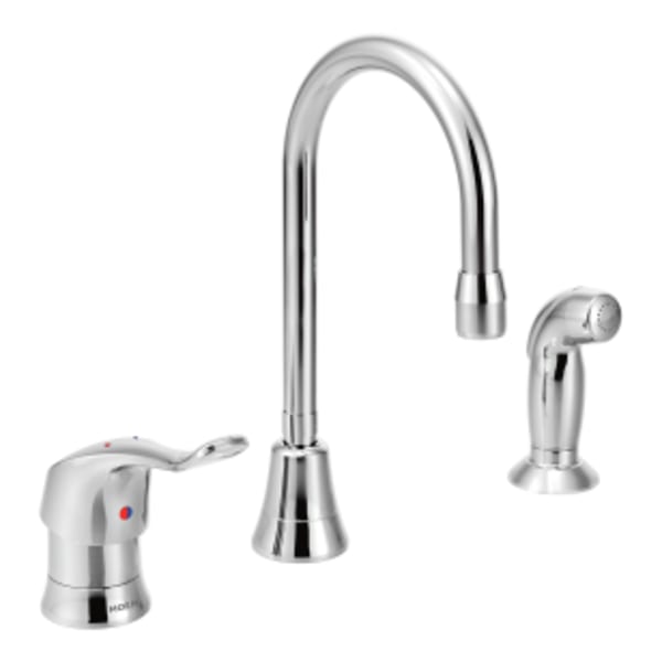 Moen M-DURA M-Bition Single Handle Side Sprayer Kitchen Faucet in Chrome