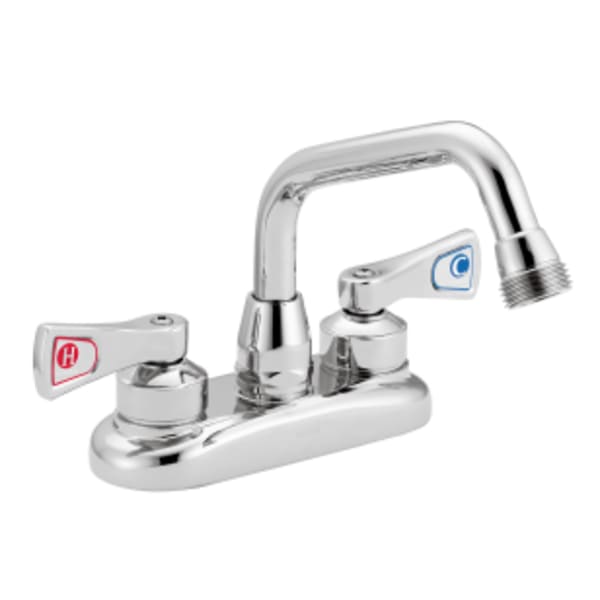 Moen M-DURA Commercial 2-Handle Low-Arc Kitchen Faucet in Chrome