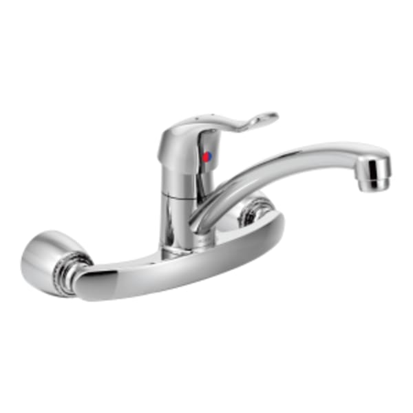 Moen M-DURA Single-Handle Wall-Mount Kitchen Faucet with 9 in. Spout in Chrome