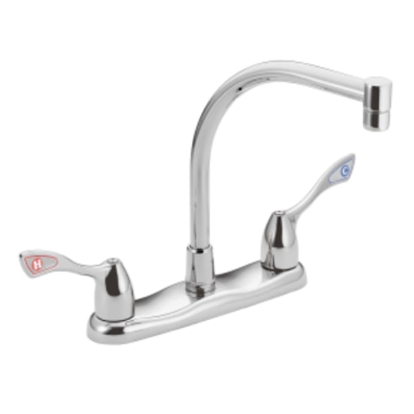Moen M-BITION 2-Handle High-Arc Standard Kitchen Faucet in Chrome