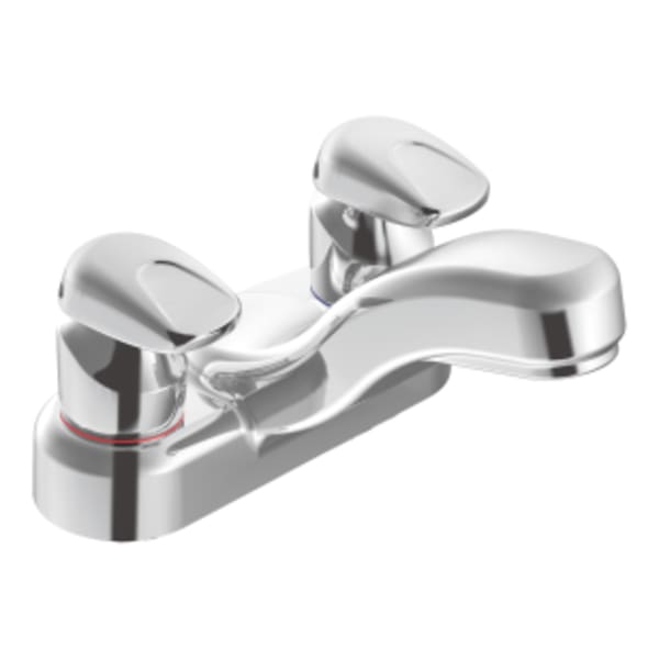 Moen M-PRESS Commercial 4 in. Centerset Single-Handle Bathroom Faucet 0.5 GPM 6 in. Extended Handle Lever in Chrome