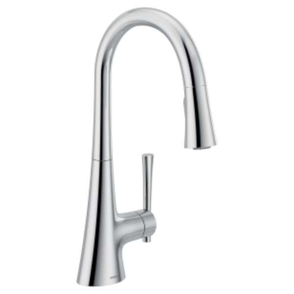 Moen Kurv Single-Handle Pull-Down Sprayer Kitchen Faucet with Reflex and Power Boost in Chrome