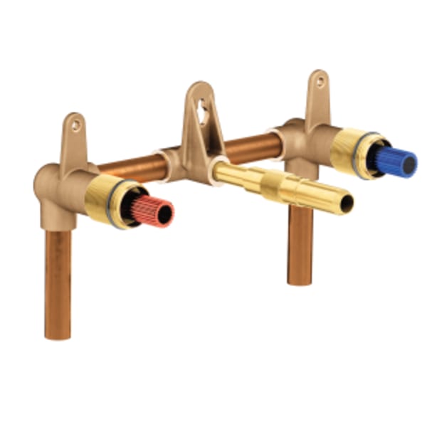 Moen M-Pact 2-Handle Wallmount Lavatory Faucet Rough-in Valve - 1/2 in. CC Connection