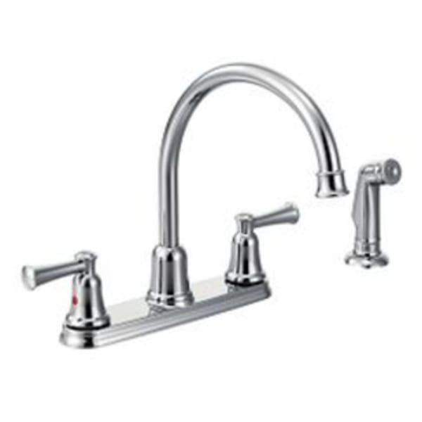 CFG Capstone Chrome two-handle high arc kitchen faucet