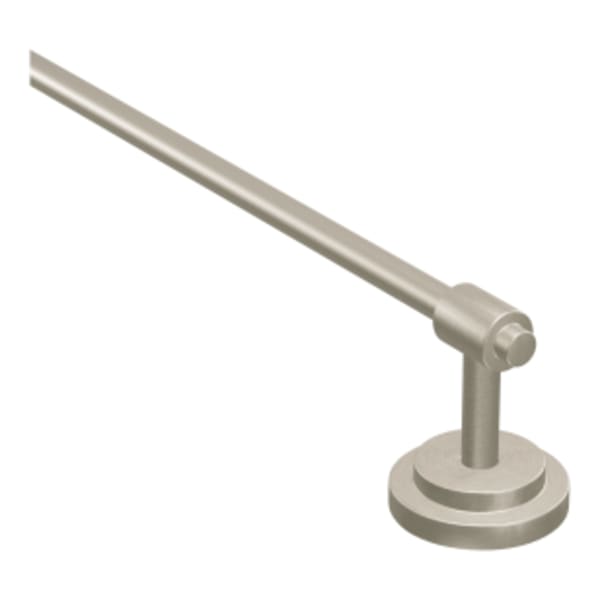 Moen Iso 18-in Spot Resist Brushed Nickel Wall Mount Single Towel Bar Moen Iso 18-in Spot Resist Brushed Nickel Wall Mount Single Towel Bar