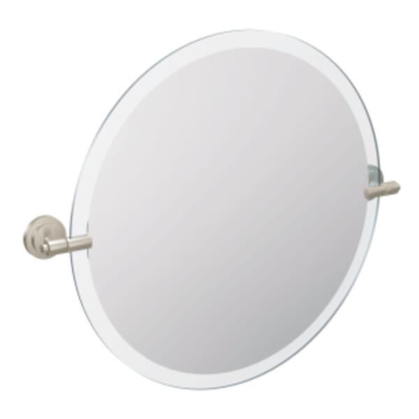 Moen Iso 22 in. x 24 in. Frameless Pivoting Wall Mirror in Brushed Nickel