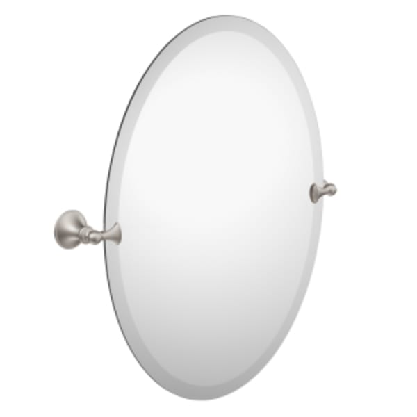 Moen Glenshire 26 in. x 22 in. Frameless Pivoting Wall Mirror in Spot Resist Brushed Nickel