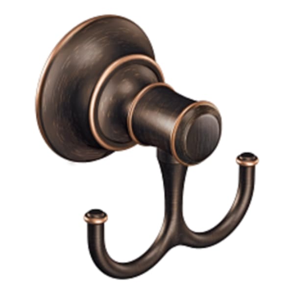 Moen Ashville Mediterranean bronze double robe hook