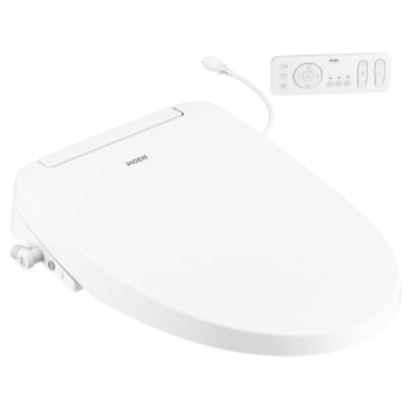 Moen 3-Series Electric Bidet Seat for Elongated Toilets in White with Remote Control and Nightlight