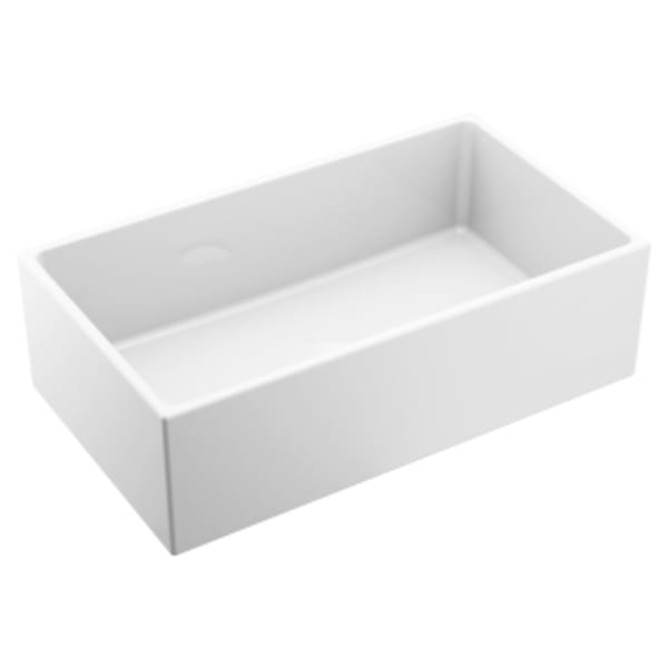 Moen Host 33"x19"x10" fireclay fireclay single bowl sink White