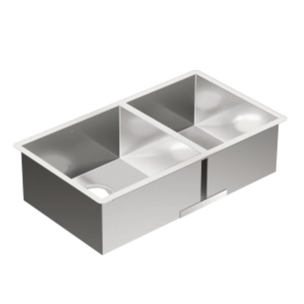 Moen Prep 1800 Series Undermount Stainless Steel 31.5 in. Double Bowl Kitchen Sink