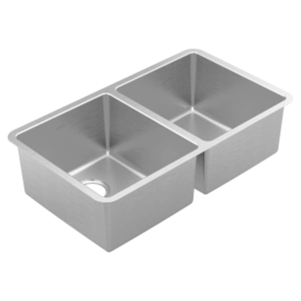 Moen Prep Stainless steel 18 gauge double bowl sink