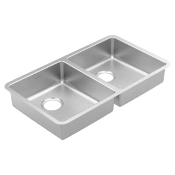 Moen Prep Stainless steel 18 gauge double bowl sink