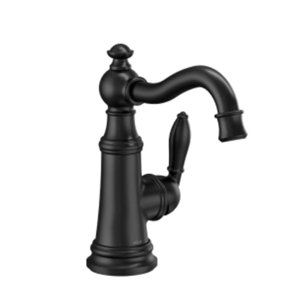 Moen Weymouth Matte black one-handle bar faucet
