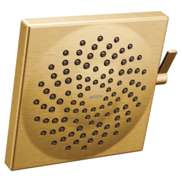 Moen Velocity 2-Spray 8.5" Square RainShower Shower Head Featuring Immersion in Brushed Gold