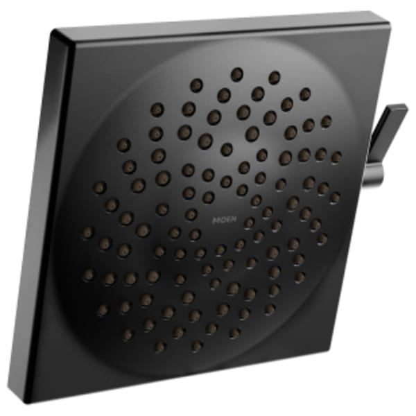 Moen Velocity Matte black two-function 8-1/2" diameter spray head eco-performance rainshower