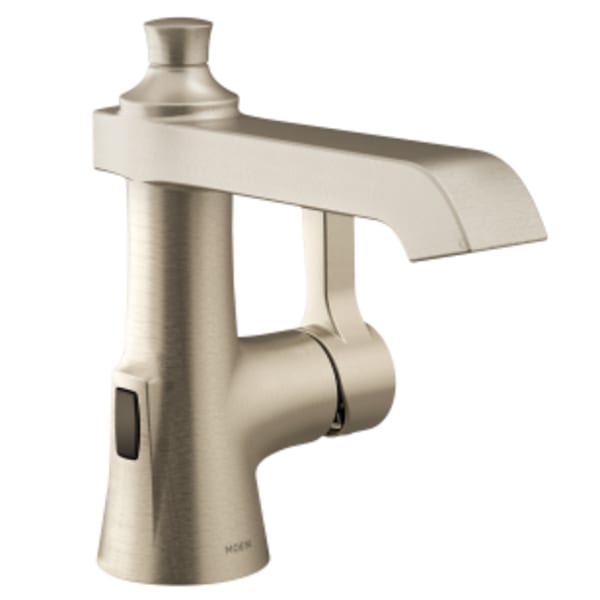 Moen Flara Motionsense Wave Touchless Single Handle Bathroom Sink Faucet in Brushed Nickel