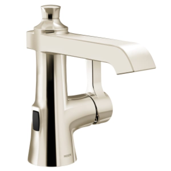 Moen Flara Motionsense Wave Touchless Single Handle Bathroom Sink Faucet in Polished Nickel